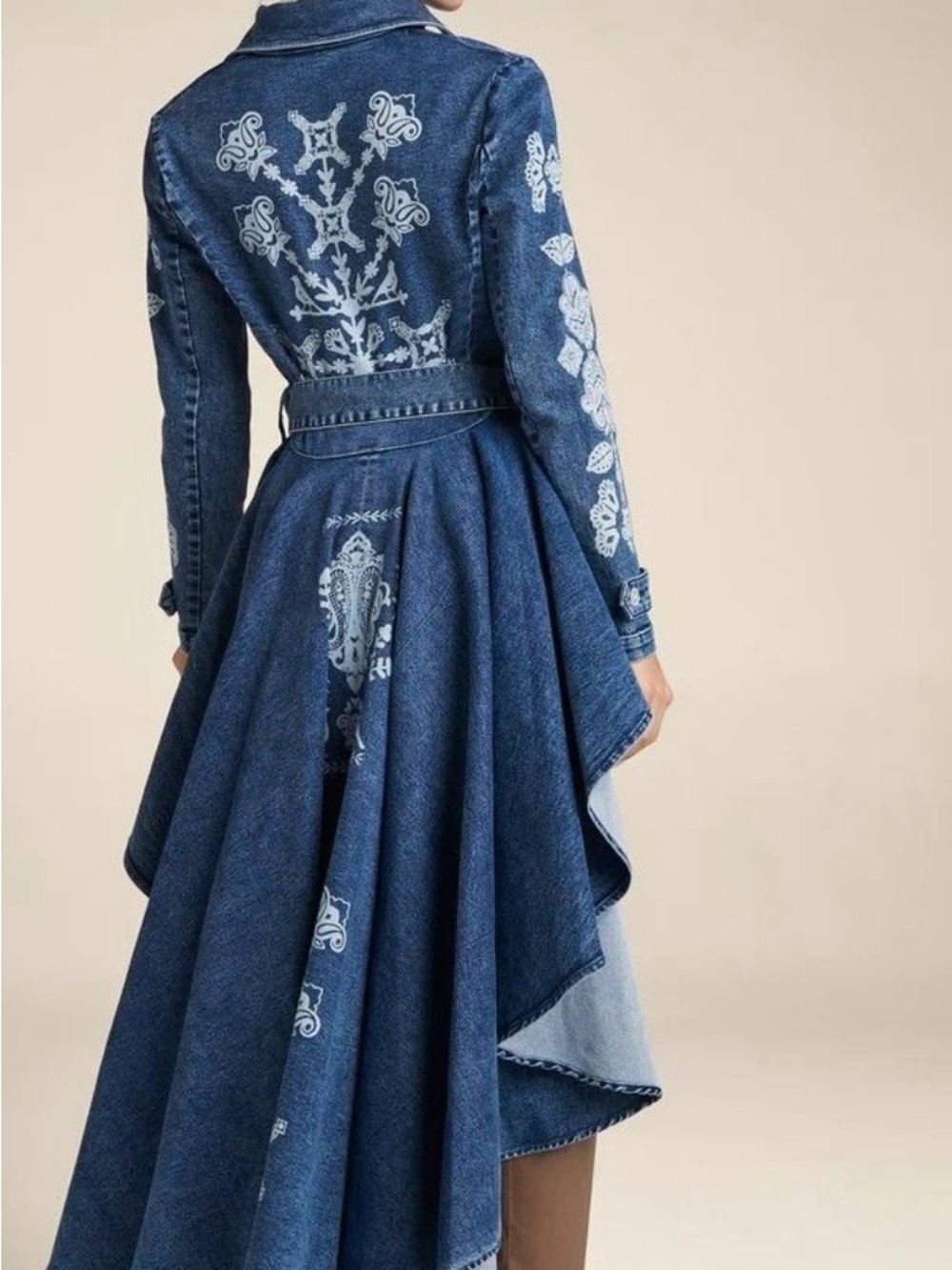 Venus Denim Embroidered High-Low Jacket- Blue size 12 - Picture 5 of 8